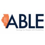 Orange and navy IL ABLE logo. It reads Savings for People with Disabilities