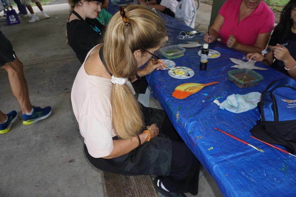 Participants engage in a Broward Parks art activity.