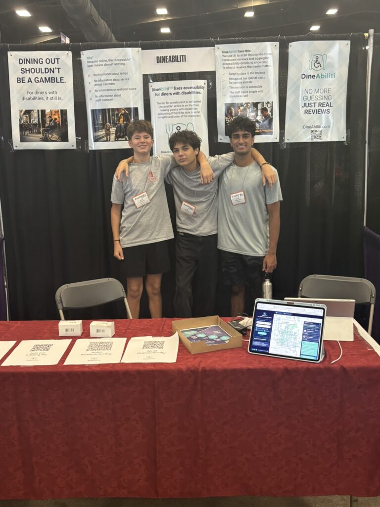 DinAbiliti team at their booth at Abilities Expo Phoenix.