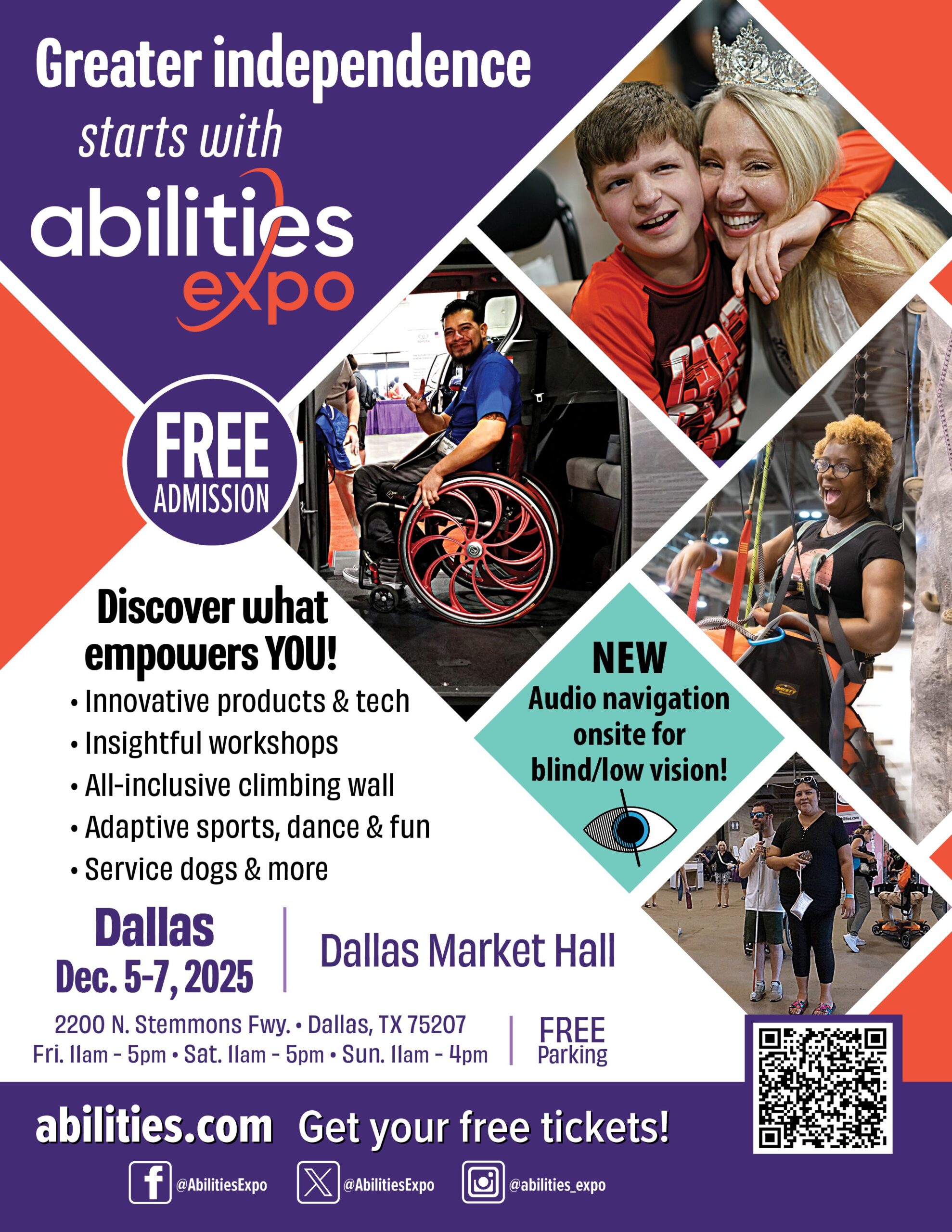 Abilities Expo Dallas promotional flyer.