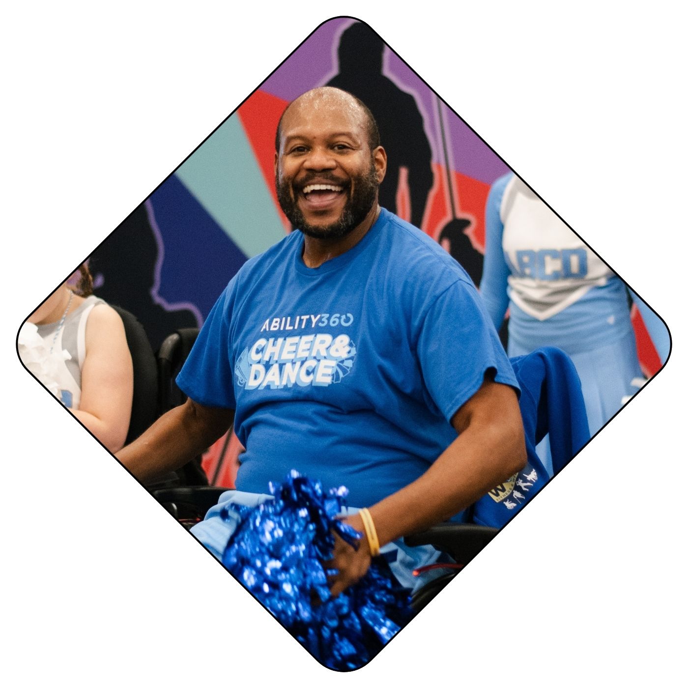 Photo of Justin Graham leading an adaptive fitness event at Abilities Expo.