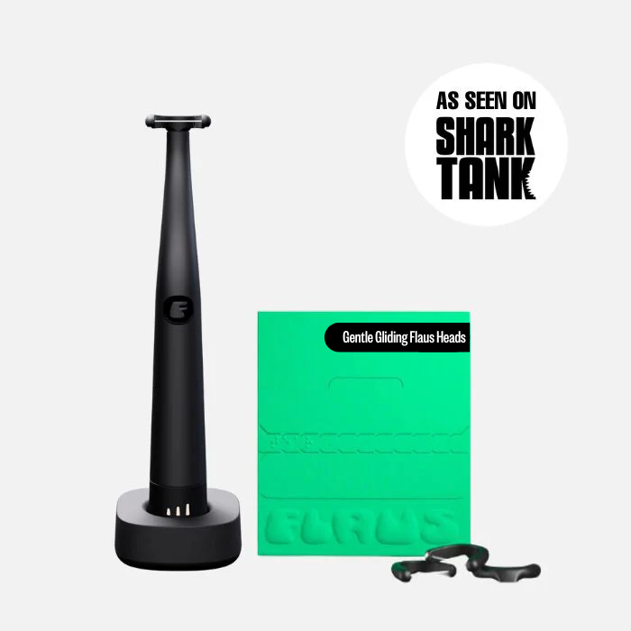 A black Glide Electric Flosser is shown.