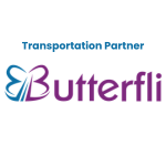 Blue and purple Butterfli logo. It reads Transportation Partner