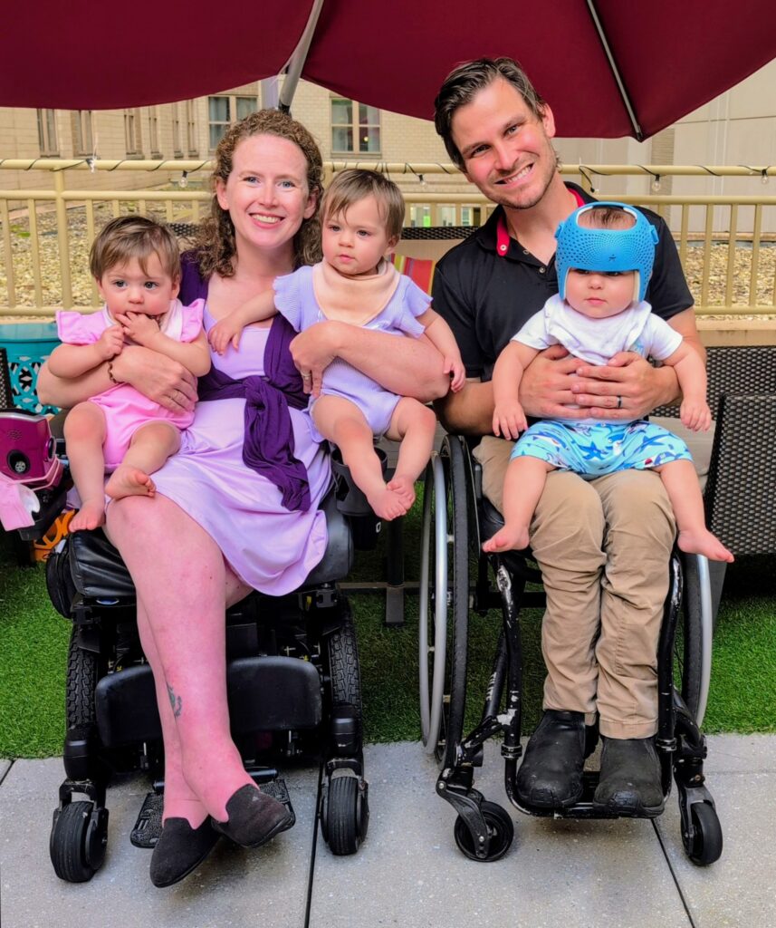 Stephanie Woodward with her husband and kids