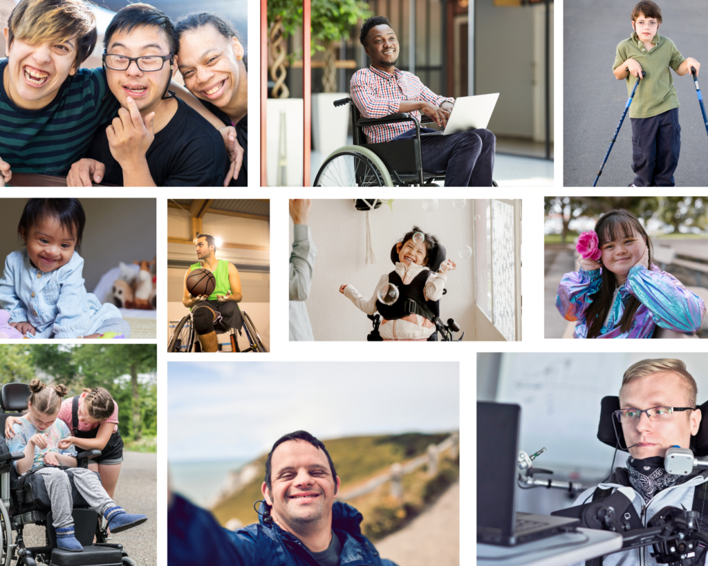 Collage of people of differing abilities