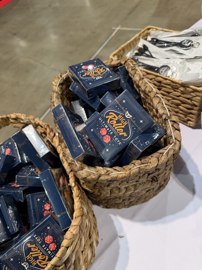 A basket of Ultimate Toys playing cards