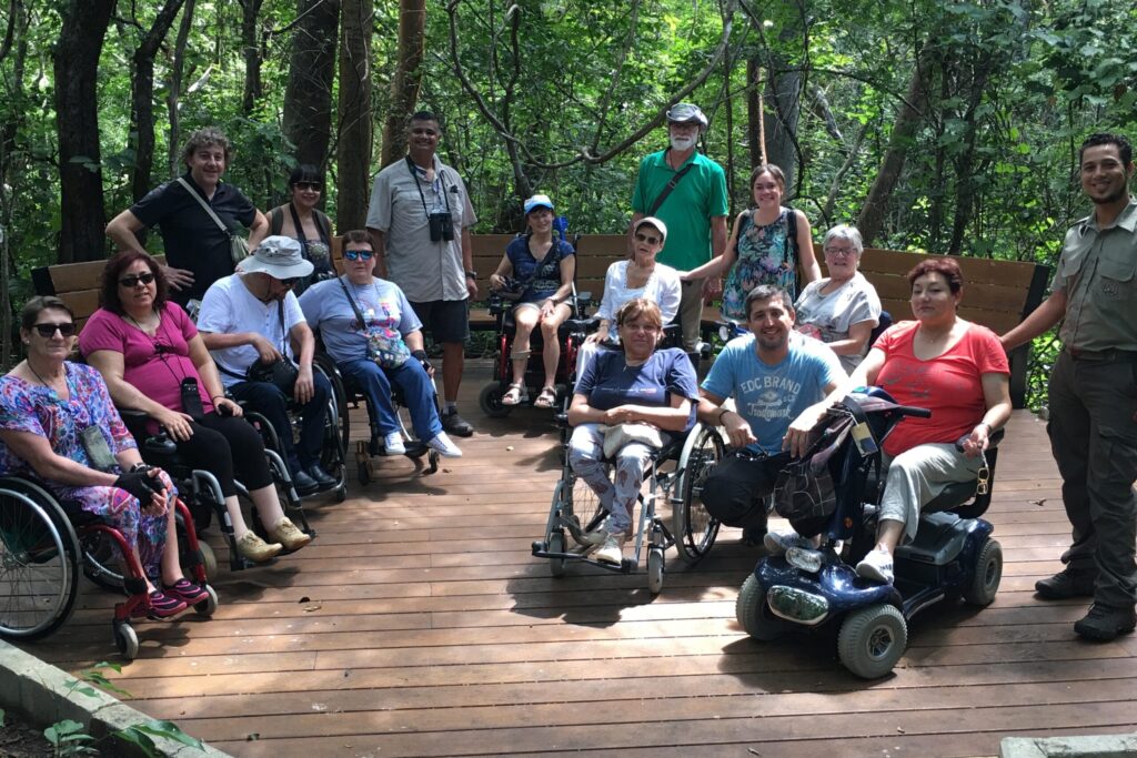A group of vacationers enjoying their accessible vacation to Costa Rica