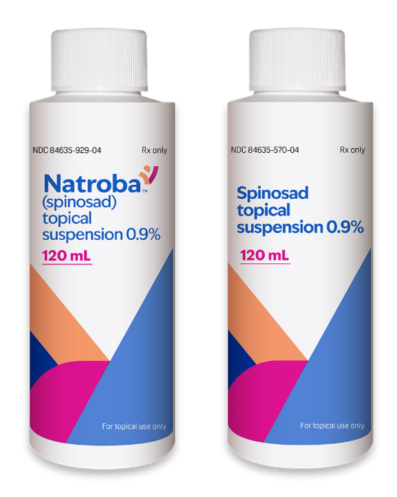 Two bottles of Natroba Spinosad Head Lice Shampoo