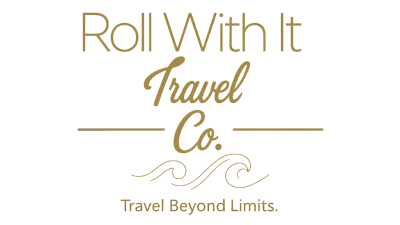 The Roll With It Travel Co. logo is shown