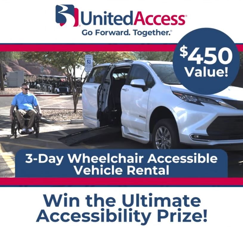 A promotional flyer for a 3-Day wheelchair Accessible Vehicle Rental