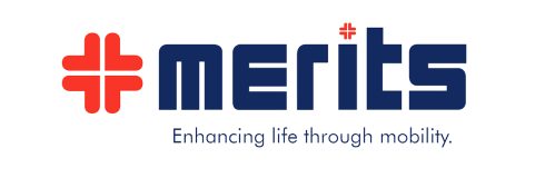 Red and blue Mertis logo